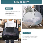 Collapsible Laundry Baskets, 90L Large Foldable Laundry Basket, Durable Mesh Pop Up Hampers for Laundry, Dirty Clothes Laundry Hamper for Bedroom, Bathroom, Dorm, Laundry Room, Travel, Camping Black