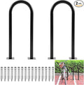 2 Pack 2-3 Bike Capacity U Bike Rack Commercial Bicycle Rack 33" L Heavy Duty Galvanized Steel Bicycle Organizer Ground Parking Stand for Outdoor Garages Streets Yards Parks Schools Sidewalk