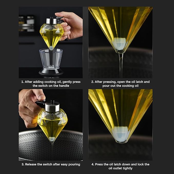 Glass Honey Dispenser 200ml Clear Honey Pot No Drip with Stand and Handle Syrup Dispenser Jar for Breakfast Coffee Kitchen Use Sugar Maple Syrup Container