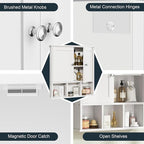 Bathroom Wall Cabinet, Cabinet Wall Mount Organizer Shelf for Toiletries, Towels & Essentials – Waterproof MDF, Space-Saving Bathroom Storage, White