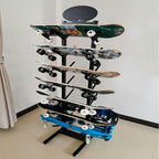Heavy Duty Metal Ski Storage Rack, Home Gym Organize Holder, 7 Pair Freestanding Steel Ski Holder, Floor Display Stand for Garage/Shop