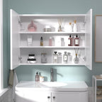 24x32 inch Bathroom Wall Cabinet, Saver Storage Cabinet, Medicine Cabinet with 2 Door and Adjustable Shelves, White（Assembly Required）