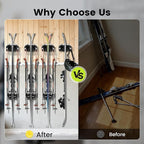Hikeen Ski & Snowboard Wall Mount,Fits Any Ski or Snowboard, Ski Wall Rack Non-Slip Storage for Garage Organization,Space-Saving Winter Gear Organizer,1 Pack