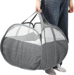 Collapsible Laundry Baskets, 90L Large Foldable Laundry Basket, Tear-proof Pop Up Hampers for Laundry, Dirty Clothes Laundry Hamper for Bedroom, Bathroom, Dorm, Laundry Room, Travel or Camping Grey