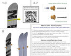 Grassracks Nubbins - Birch Flush Ski Wall Mount & Snowboard Wall Mount - Ski Rack & Snowboard Rack