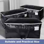 StorageRight Heavy Duty Moving Boxes-Moving Bags with Zipper, Reinforced Handles and Tag Pocket-Collapsible Moving Supplies-Totes for Storage Great for moving, Storage and Travel 93L(Black-8 Pack)