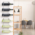 Sorbus Towel Holder for Bathroom Wall - 6 Level Wall Mounted Towel Rack Shelves for Rolled Bath Towels, Washcloths, Linen - Silver Hanging Towel Racks for Bathroom, Spa, Salon, Towel Storage Organizer