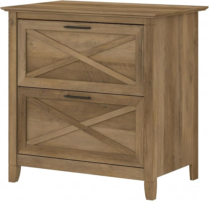 Bush Home Key West 2 Drawer Lateral File Cabinet in Reclaimed Pine, Document Storage for Home Office, Accent Chest with Drawers