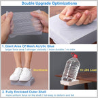 2 Pack Under Desk Drawer Self-Adhesive Desktop Storage Organizer, Hidden Attachable Slide Out Desk Drawer, Under Table Tray for Pencil Pen Stationery Office Organization, Gray