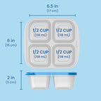 Bentgo Easyboxes 4-Compartment Snack Containers - 20-Piece Set with 10 Trays & 10 Custom-Fit Lids to Seal in Freshness - Reusable Food Storage & Meal Prep Bento BPA-Free Containers (Classic)