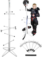 Hockey Gear Dryer Rack – Heavy Duty Metal Sports Equipment Drying & Storage Stand for Hockey, Football, Lacrosse Gloves, Pads, Helmets – Vertical Space-Saving Organizer