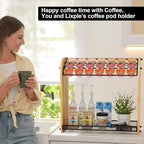 K Cup Holder Coffee Pod Organizer for Coffee Bar Accessories, K Cup Holders for Counter, Large Capacity K Cups Holder, Easy Assembly Coffee Station Organizer for Countertop (28 Coffee Pods At Least)