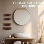 Bamboo Towel Rack by Aura Nest Set of 4 Wood Towel Racks Bamboo Bathroom Accessories -Wall Towel Holder for Rolled Towels Wooden Towel Racks for Bathroom Spa Bathroom - Dark Brown