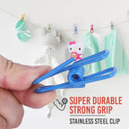 Riveda 30 Pack Assorted Chip Bag Clips Utility - PVC 2 Inch Coated Colorful Sealer for Sealing Food - Paper Holder, Clothesline Clip for Laundry Hanging, Kitchen Bags, Multipurpose Clothes Pins