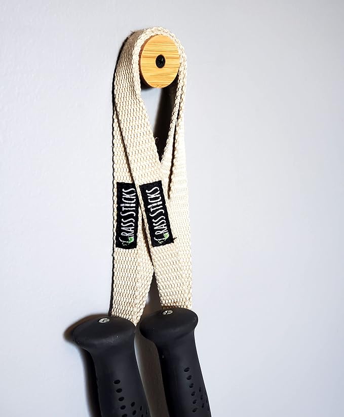 Grassracks Nubbins - Bamboo Flush Ski Wall Mount & Snowboard Wall Mount - Ski Rack & Snowboard Rack