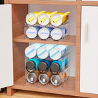 Yieach Stackable Cup Organizer for Kitchen Cabinets,4 Tier Large Tumbler or Water Bottle Organizer for Cabinets,Stackable Waterbottle Holder and Cup Storage Organizer for 40 OZ Yeti,Owala,Yeti Storage