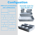 Drawer Organizer Compatible with Alex-8 Piece Modular Felt Different Size Drawer Organizers Set