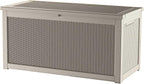 260 GallonOutdoor Storage Box,Resin Deck Boxes Waterproof, IndoorOutdoor Bin for Package Delivery, Patio Cushions, Gardening Tools, Lockable, UV Resistant