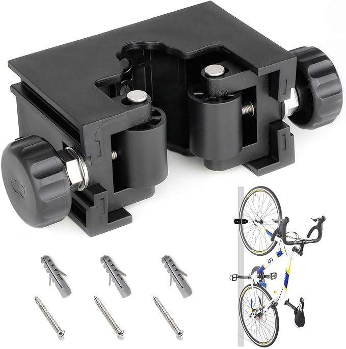 CyclingDeal Road Bike Bicycle Clip Storage Wall Mount Rack - Premium Quality Clip for Outdoor and Indoor - Safe & Secure for Road Hybrid Bikes - Store Bicycles in Garage or Home