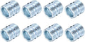 uxcell 8Pcs Metal Rack Connector, 0.87" x 0.98" Wire Shelving Poles Coarse Thread Connector Shelf Holder Connection for Storage Shelf Wire Shelving Unit Replacement Parts, Silver