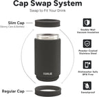 DUALIE 3 in 1 Insulated Can Cooler - 15+ Colors - Universal Size for 12 oz Cans, Slim Cans, and Bottles