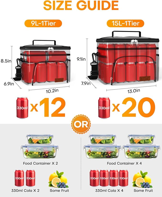HOTOR Insulated Lunch Box for Men & Women - Leak-Proof Cooler Lunch Bag with 4 Pockets, Adjustable Strap, Ideal for Work, Picnic, Travel - Medium, Brown Leopard, 10.2"×6.9"×8.5"