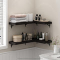 Furinno Tanna Floating Shelves for Wall Set of 4, 22-Inch Bathroom Wall Shelf, Wall Mounted Shelf, for Bathroom Organizers and Storage, Living Room, Tobacco Oak