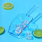 Ice Scoop Candy Buffet Containers Scoopers, Hmxpls Blue Plastic Scoop for Popcorn Cookie Candy Buckets, Podpocket Acrylic Large Scoops for Parties Wedding Bar Jars Freezer Dry Goods （6 Pack 7.5 In ）
