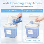 Lifewit 5 Pcs Laundry Pods Container with Pop-up Lid, Dryer Sheet Holder, Laundry Room Organization Storage Jars for Washing Powder, Soap, Scent Booster Beads, 2700 +4500ml/0.72+1.2gal