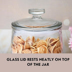 1 Gallon glass jars, Cookie Jar & Candy Jar with Lid, Large Food Storage Container,glass jar with lid for Buffet, Coffee & Flour, Laundry Room Storage & Pantry 2pcs