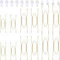 Hotop 12 Pieces Plate Hangers for Wall Stainless Steel Wire Invisible Heavy Duty Plate Hangers Display Holders with 12 Pieces Hooks for Wall Decorative(6/8/10 Inch,Gold)