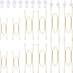 Hotop 12 Pieces Plate Hangers for Wall Stainless Steel Wire Invisible Heavy Duty Plate Hangers Display Holders with 12 Pieces Hooks for Wall Decorative(6/8/10 Inch,Gold)