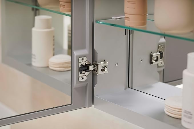 Kohler 56151-NA Embark Premium XL Medicine Cabinet Mirror, Deep Storage with Adjustable Shelves and Arch Mirrored Door, 20 in. W x 36 in. H