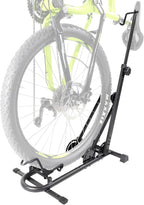 CyclingDeal Upright Bike Stand - Premium Quality Vertical & Horizontal Adjustable Bicycle Floor Parking Rack - for Storing MTB Road Bikes - up to 29