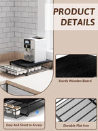 Coffee Pod Holder Counter Coffee Vertuo Capsules Storage Organizer with Sliding Drawer Compatible For 35 K-Cup Pods No Assembly Needed Black