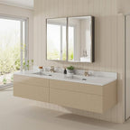 Pre-Assembled Surface or Recessed Medicine Cabinet Mirror-40x30 Brushed Nickel Bathroom Medicine Cabinet with Mirror & Rustproof Aluminum Frame, Beveled Bathroom Vanity Mirror with Storage