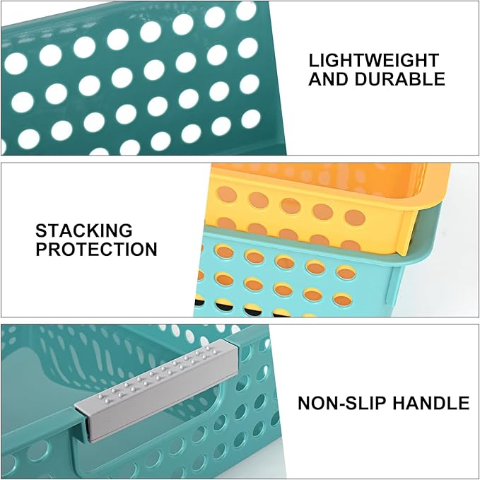 4 Pieces Turn in Trays for Classroom, Paper Organizer Baskets for Office and School