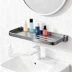 Small Folding Wall Shelf - Waterproof and Rust-Proof 90° fold Down - Easy Installation Folding Metal Shelf, Ideal for RV, Laundry, Toilet, Kitchen and Sofa (Gray 2PCS, 11.8inch)