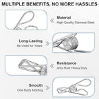 Clothes Pins Heavy Duty Outdoor, 40 Pcs Stainless Steel Clothespins, Metal Clips Heavy Duty for Hanging Clothes, Clothes Clips, Laundry Clips, Stainless Steel Clips for Clothes