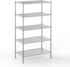 24" Deep x 42" Wide x 74" Height Wire Shelving Kit | 5-Tier | NSF Commercial Storage Rack Unit