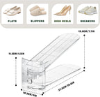 Shoe Slots Organizer for Closet,16 Pack Shoe Stacker Shoe Rack Organizer for Closet Space Saver Storage Shoe Holder Organization(Transparent)