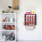 WALMANN Wall Mount Spray Paint Can Holder, Heavy Duty Metal Paint Can Storage Rack for Garage, Shop Paint Cans Holder, Holds Up to 100 lbs