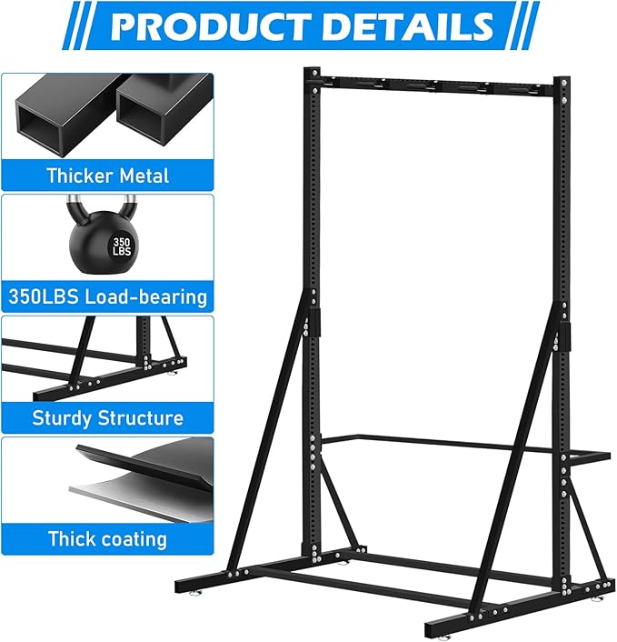 Freestanding Bike Rack - Heavy Duty 5-Bike Vertical Stand, Width: 53 Inches,350lb Capacity Garage Storage Organizer,Black