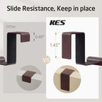 KES Over The Cabinet Towel Holder Fit 1" Thick, Kitchen Towel Holder for Cabinet, Over The Door Towel Bar with Extended Hooks, Brown 2 Pack, KTH500S26-OB-P2