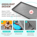 SIKADEER 34" x 19" Under Sink Mat Waterproof , Silicone Mat Kitchen Drawer Shelf and Cabinet Liner, Sink Protector for Bathroom Organizers and Storage, Boot Tray Pet Food Mats