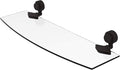 Allied Brass 433G/18-ORB 433 G Venus Collection Inch Groovy Accents Glass Shelf, 18-Inch by 5-Inch, Oil Rubbed Bronze
