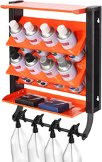 WALMANN Wall Mounted Spray Paint Can Holder, Heavy Duty Metal Can Storage Rack for Garage, Holds Up to 100 lbs(Pack of 2)