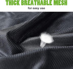 OTraki 20x24 inch Mesh Laundry Bags 2 Pack Fine Mesh Heavy Duty Drawstring Bag Washable Medium Toy Sack Washing Bag for Home Dorm Hotel Camp Beach Travel Storage Don't Drying, Melting 140-176℉ Black