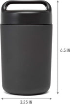 Goodful Stainless Steel Food Jar, Vacuum Sealed | Double Wall | Carry Handle Lid | Gray | 16 Ounces, Pack of 6