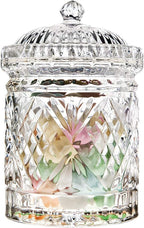 Godinger Canister Set, Crystal Glass Canisters Food Storage Candy Jars - Dublin Collection, Set of 3